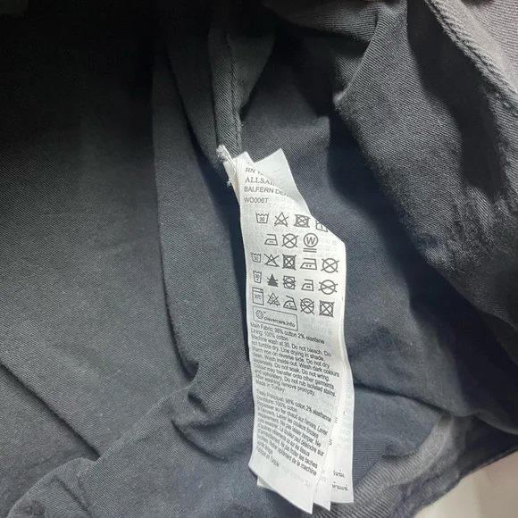 NEW NWT All Saints Balfern Denim Biker Jacket in Washed grey size 2 women’s - Picture 9 of 14